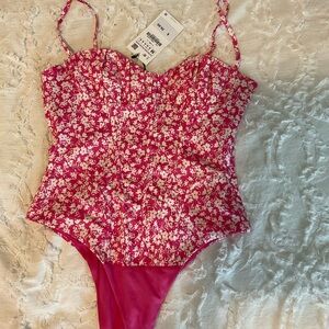 Zara Pink Floral body suit